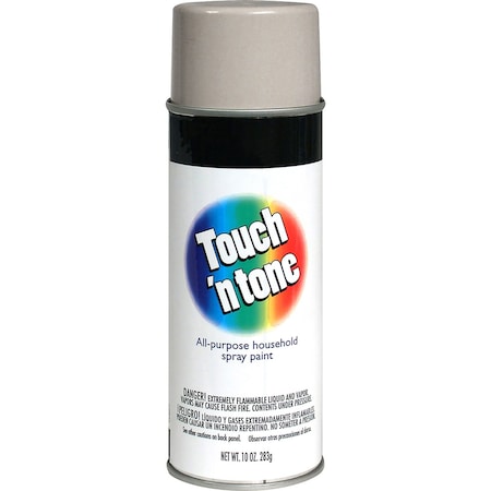 Touch N Tone Spray Paint, Aluminum, Flat, 10 oz 356782